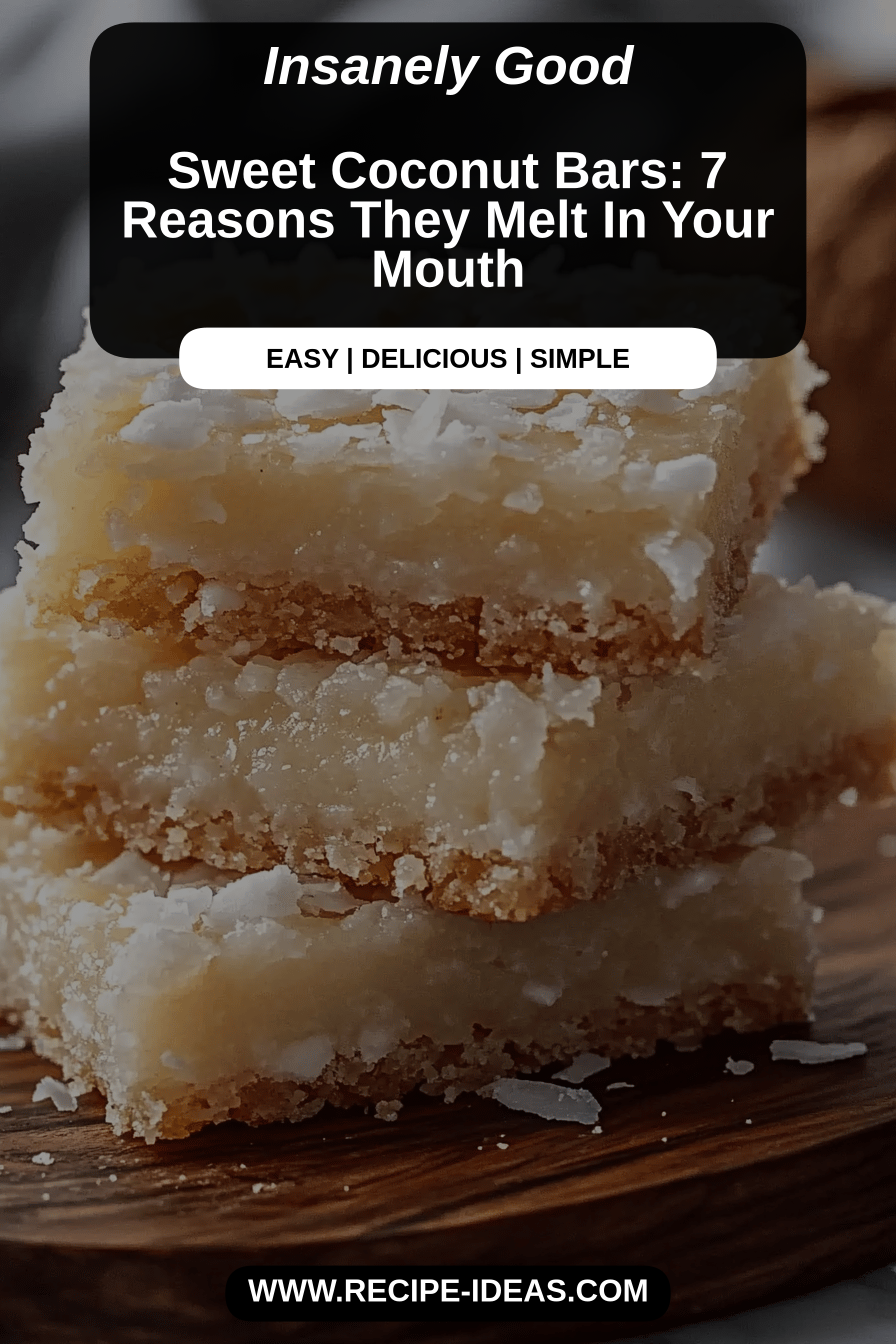 Coconut bars final dish beautifully presented and ready to serve