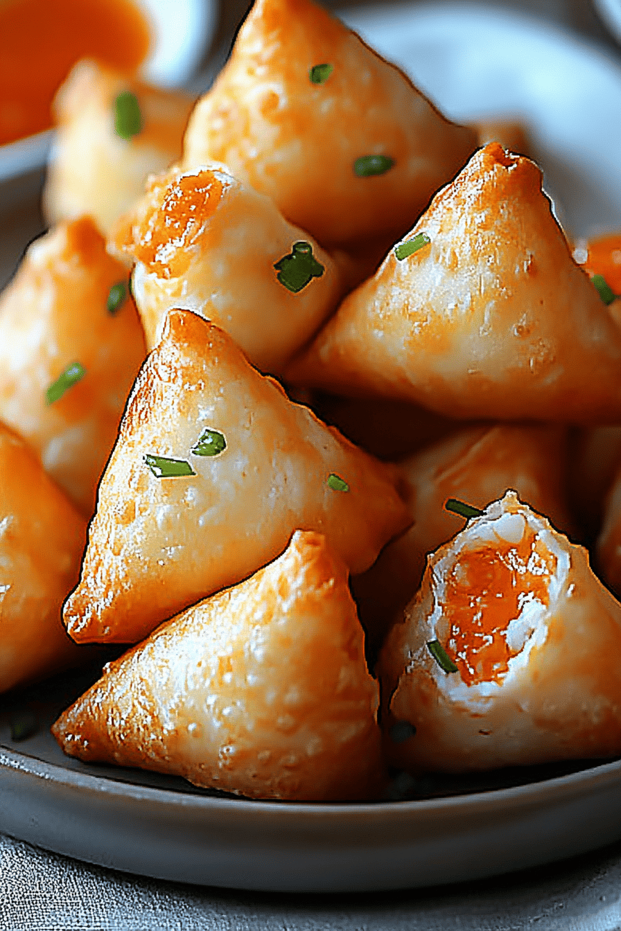 Crab Rangoon Bombs slice on plate showing perfect texture and swirl pattern