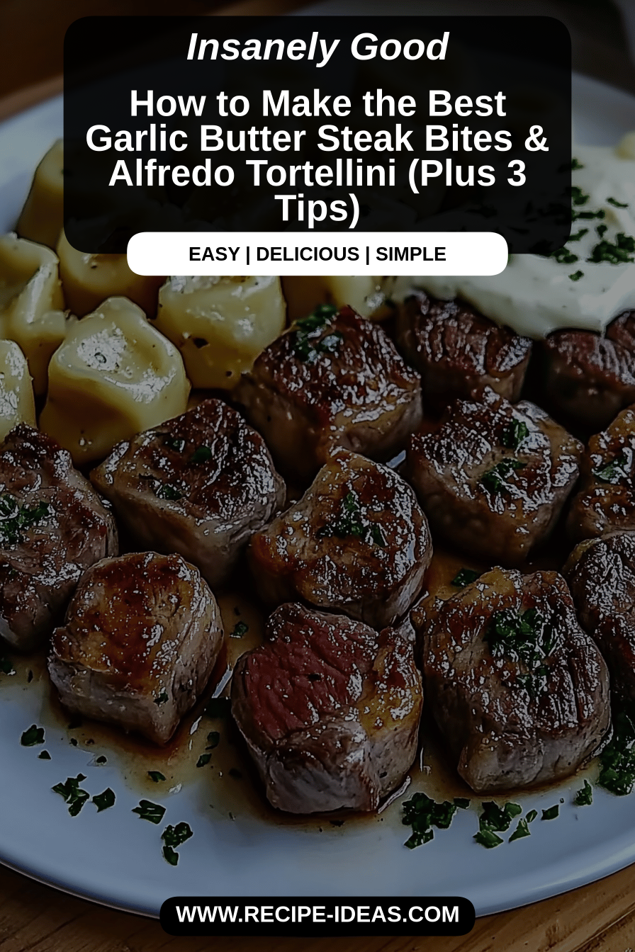 Garlic butter steak bites final dish beautifully presented and ready to serve