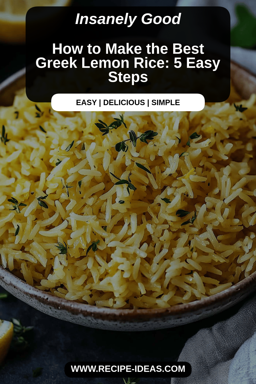 Greek lemon rice final dish beautifully presented and ready to serve