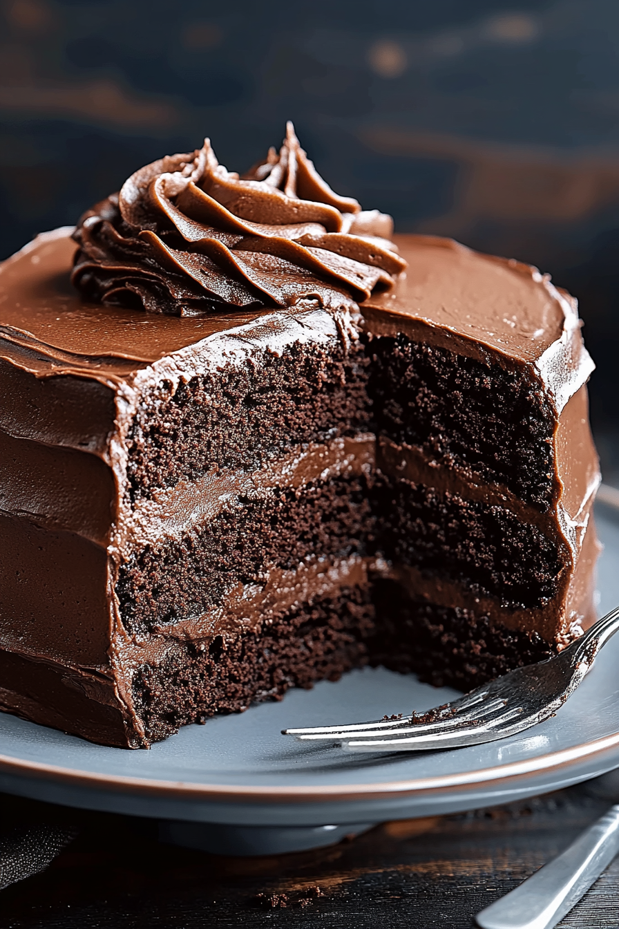 Homemade chocolate cake