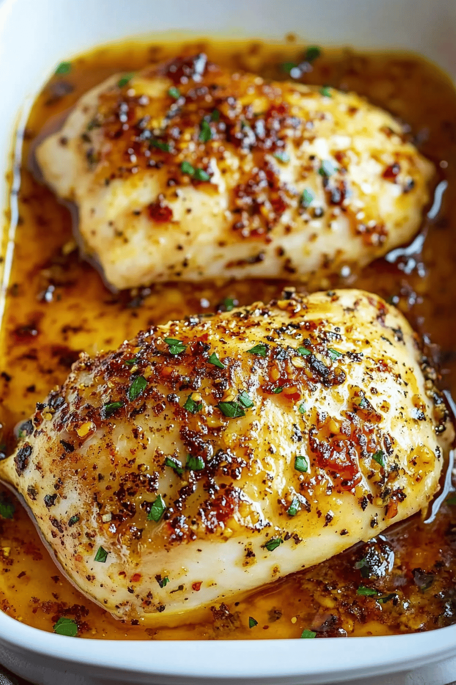 Honey mustard chicken slice on plate showing perfect texture and swirl pattern