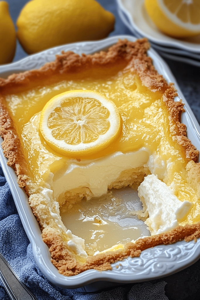 Lemon cream cheese dump cake
