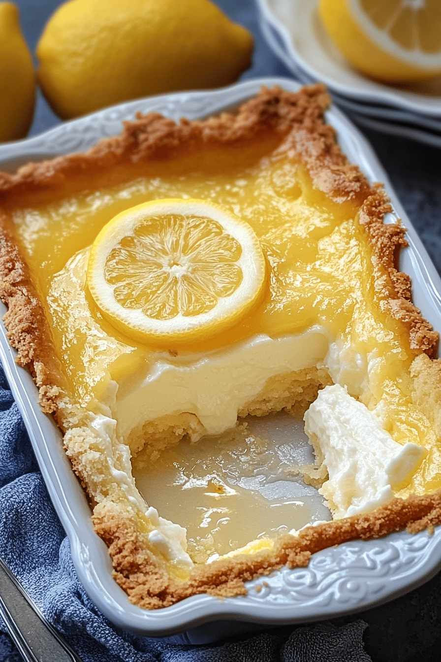 Lemon cream cheese dump cake