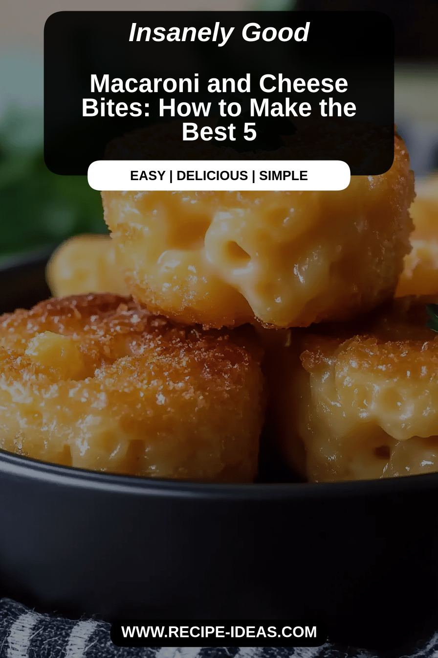 Macaroni cheese bites final dish beautifully presented and ready to serve