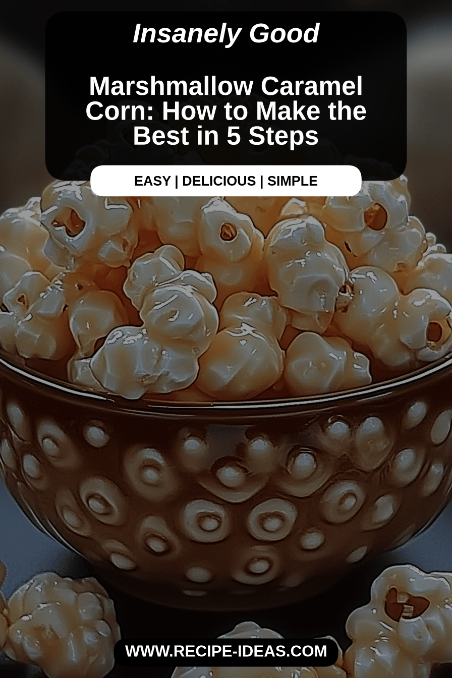 Marshmallow caramel corn final dish beautifully presented and ready to serve