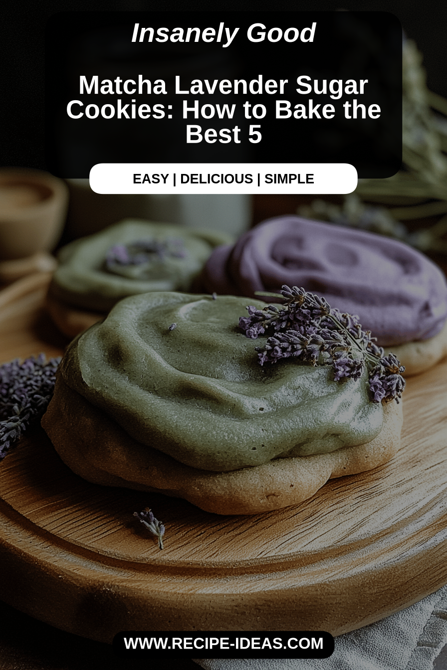 Matcha lavender cookies final dish beautifully presented and ready to serve