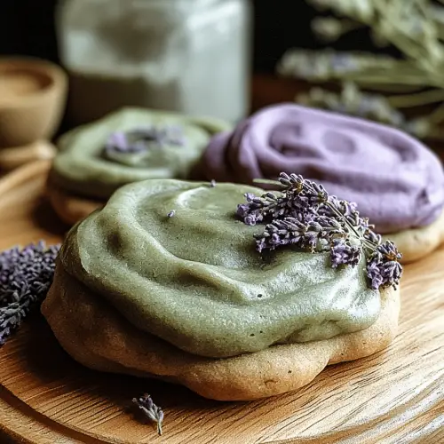 Matcha lavender cookies