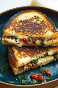 Mediterranean grilled cheese