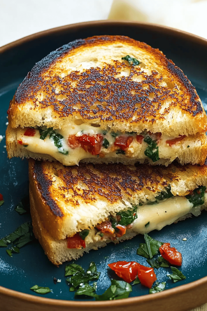 Mediterranean grilled cheese
