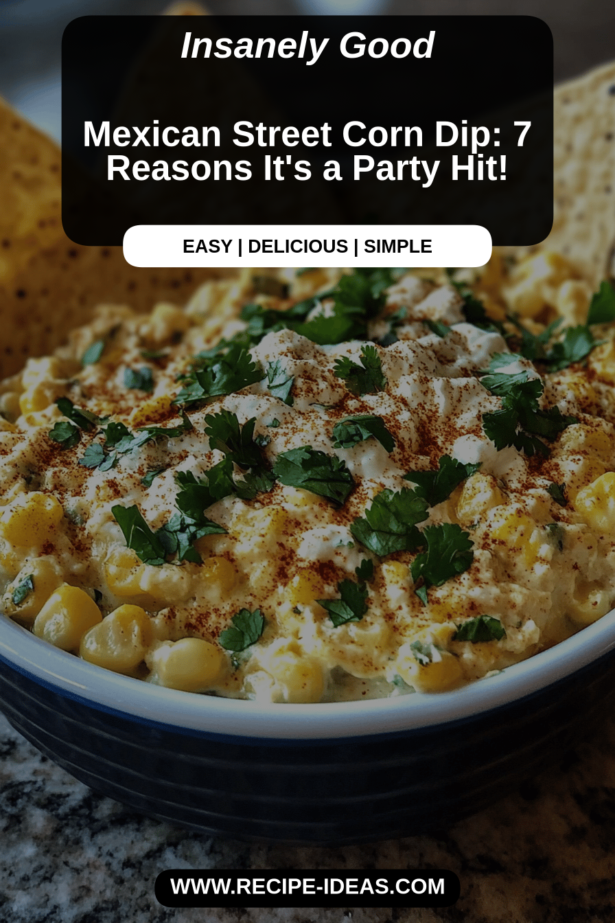 Mexican street corn dip final dish beautifully presented and ready to serve