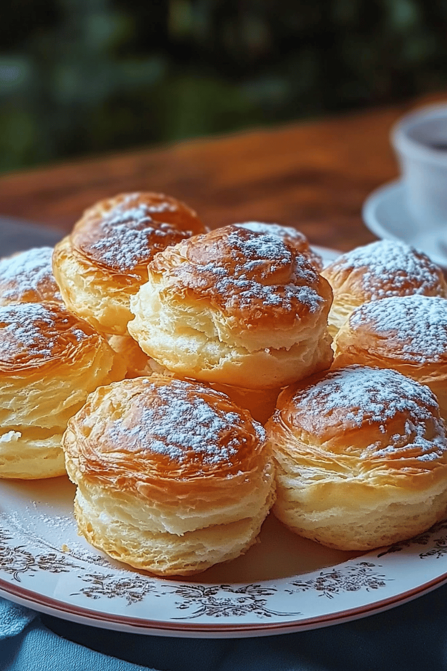 Nuns Puffs recipe slice on plate showing perfect texture and swirl pattern