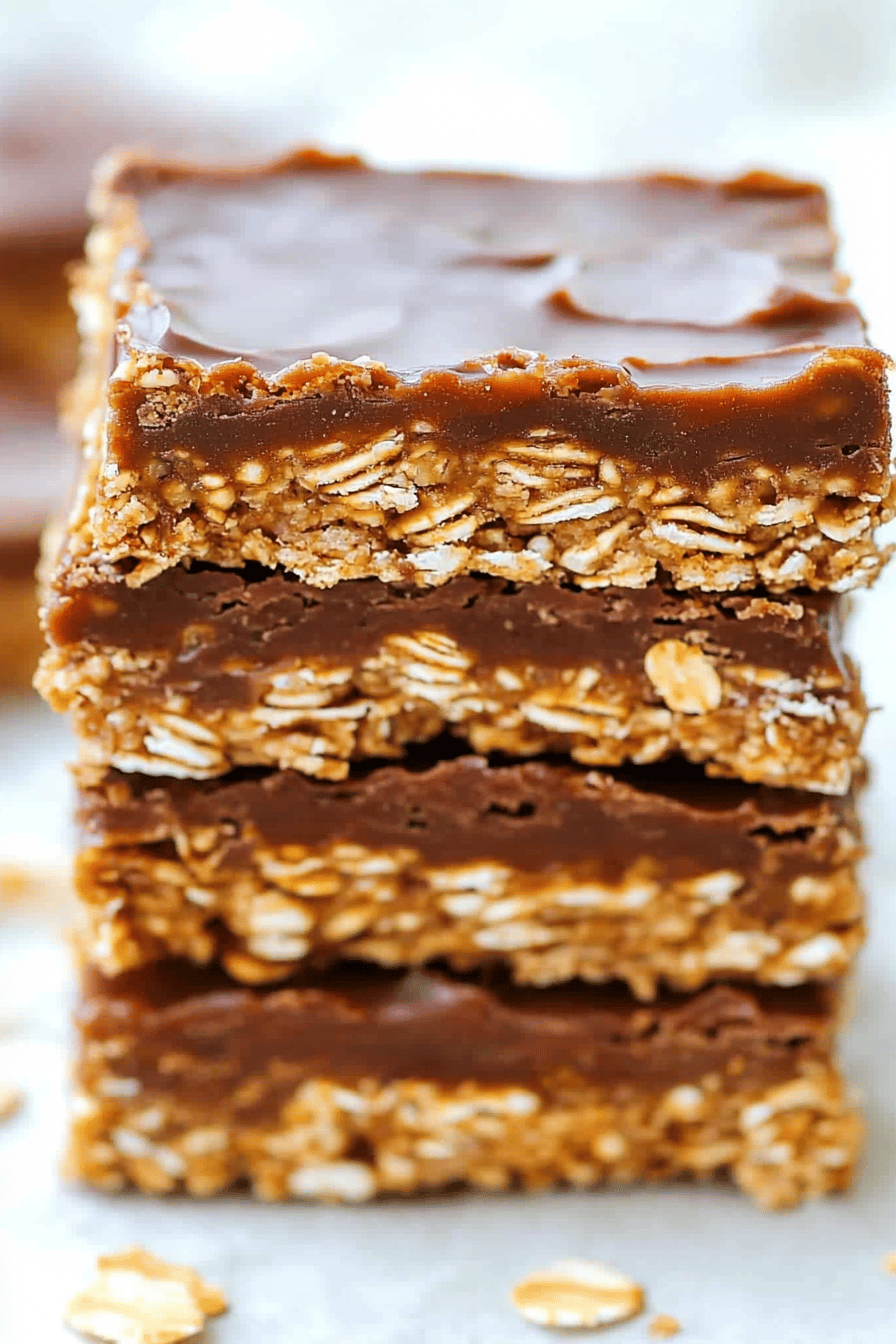 Oatmeal bars slice on plate showing perfect texture and swirl pattern