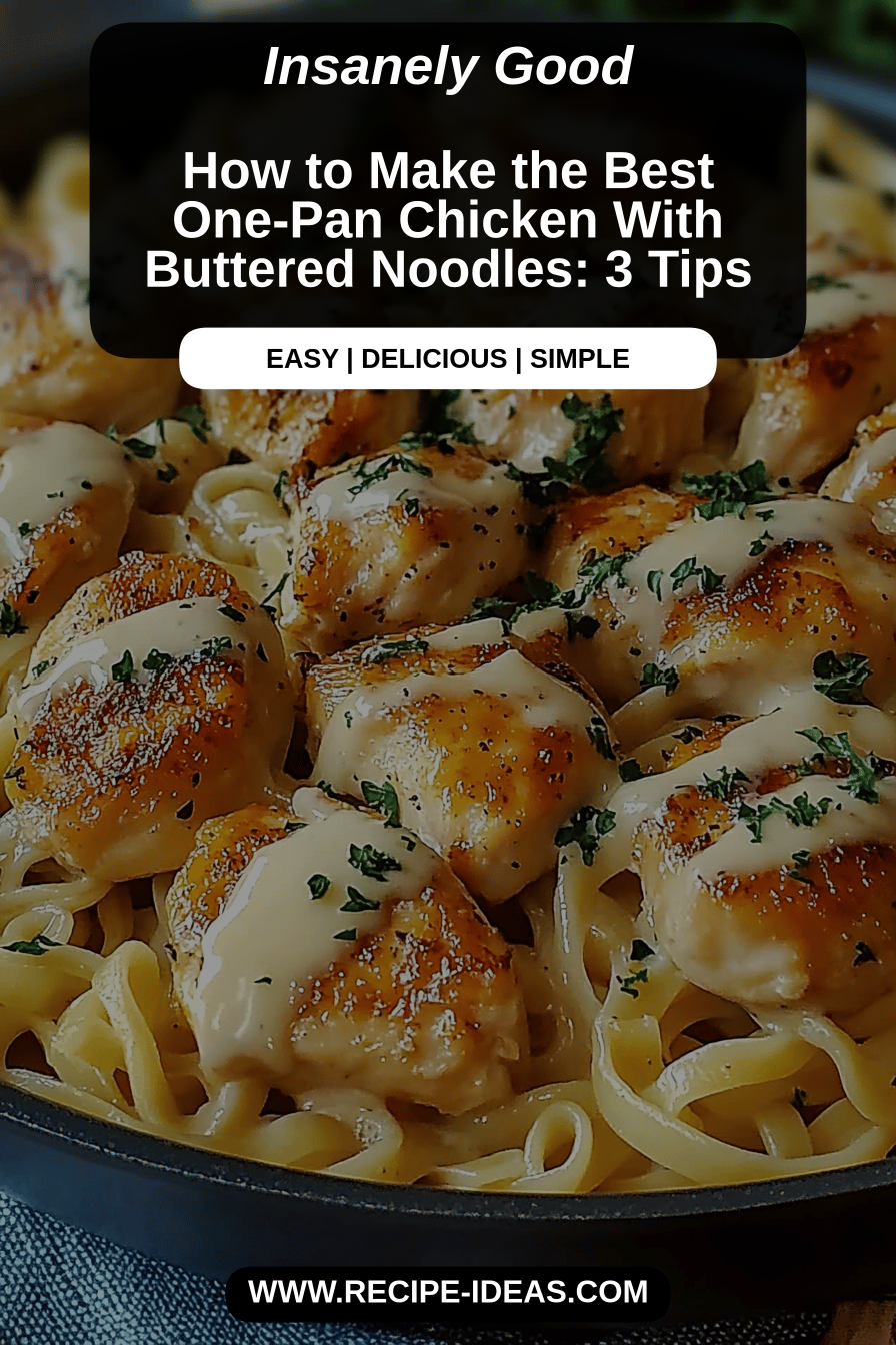 One-pan chicken noodles final dish beautifully presented and ready to serve