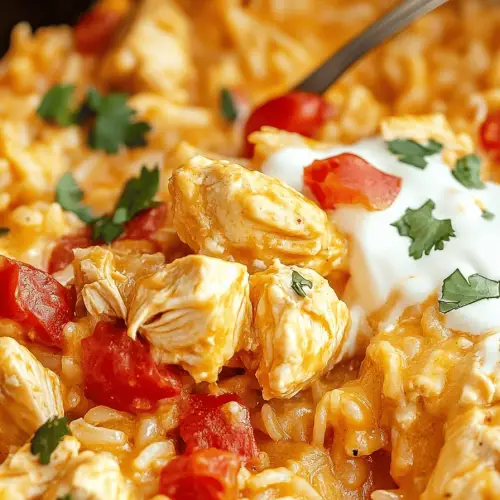 One-pot queso chicken rice