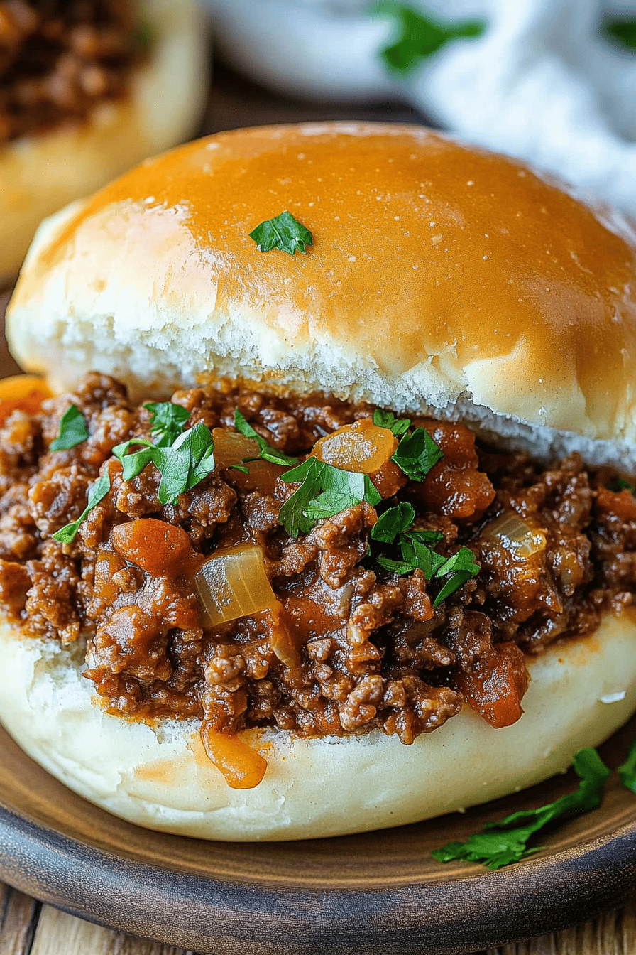 Philly Cheese Steak Sloppy Joes ingredients organized and measured on kitchen counter