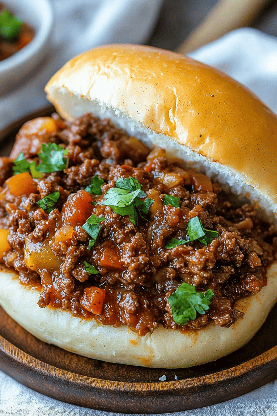 Philly Cheese Steak Sloppy Joes slice on plate showing perfect texture and swirl pattern