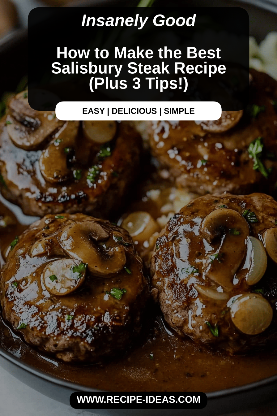 Salisbury steak recipe final dish beautifully presented and ready to serve