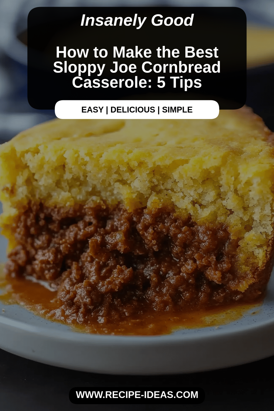 Sloppy Joe cornbread final dish beautifully presented and ready to serve