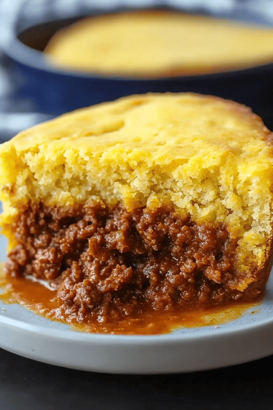 Sloppy Joe cornbread ingredients organized and measured on kitchen counter
