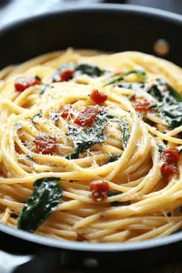 Spaghetti spinach