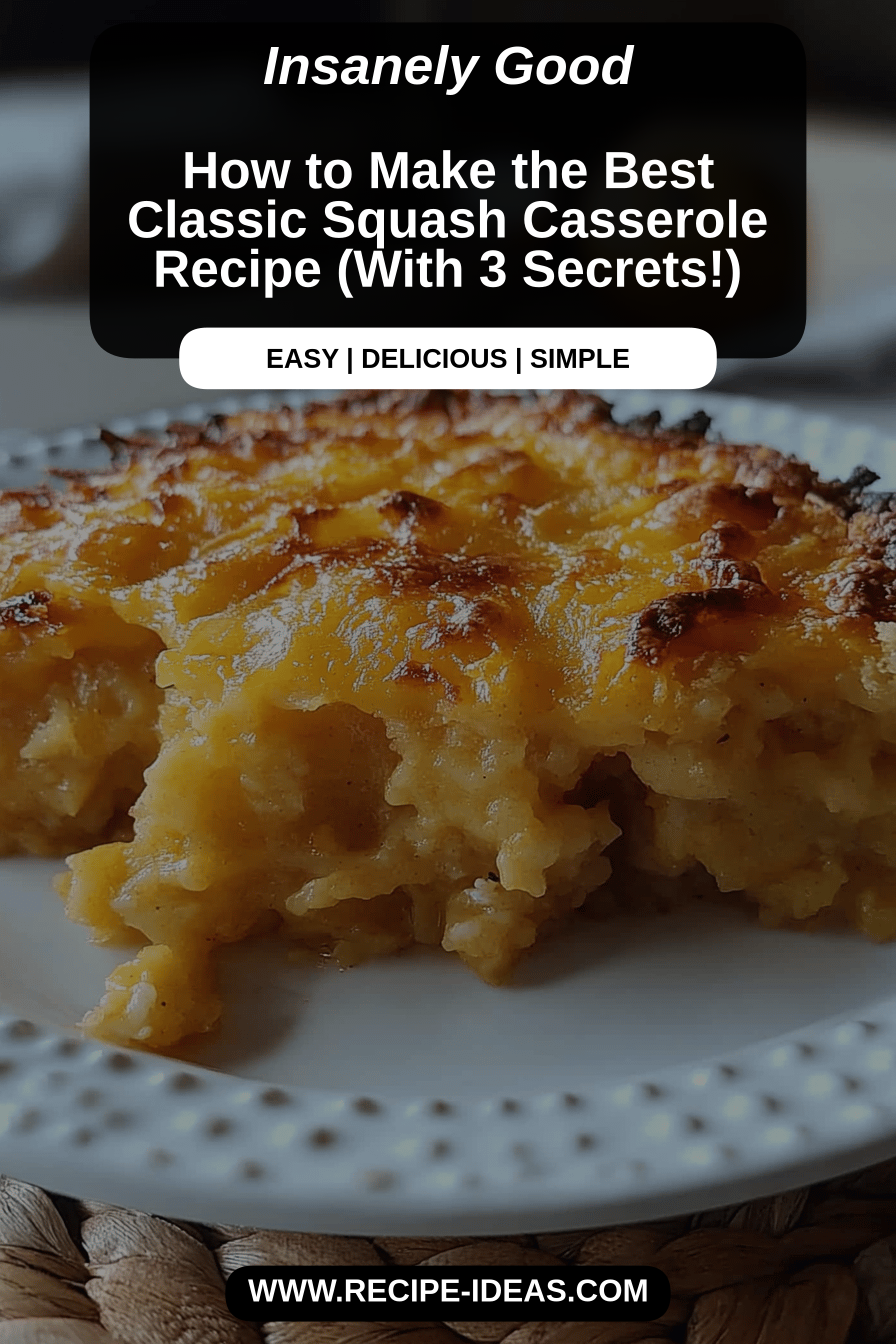 Squash casserole recipe final dish beautifully presented and ready to serve