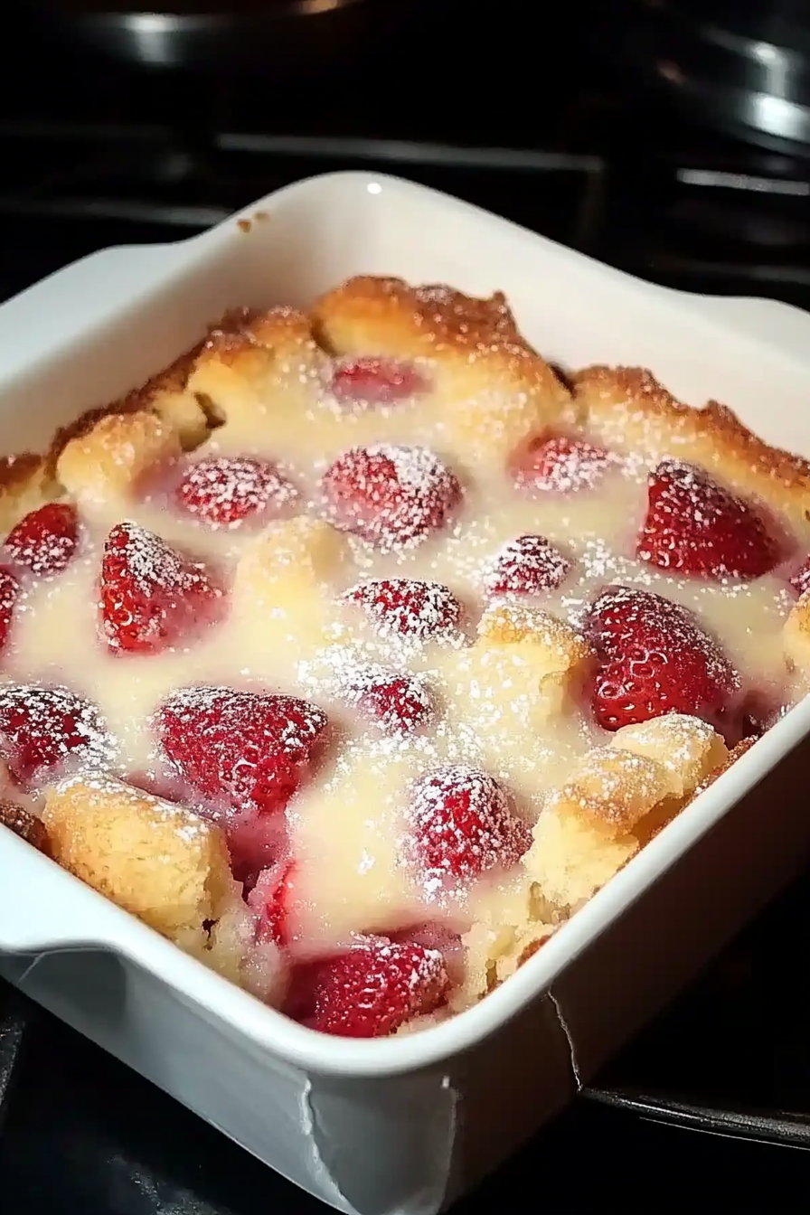 Strawberry Cream Cheese Cobbler