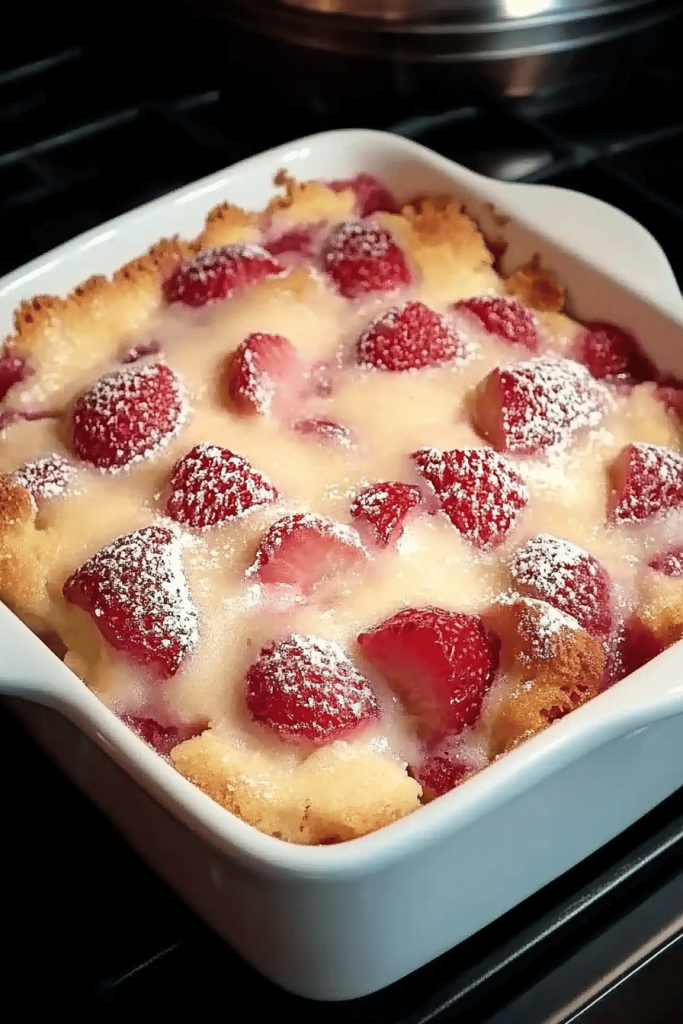 Strawberry Cream Cheese Cobbler