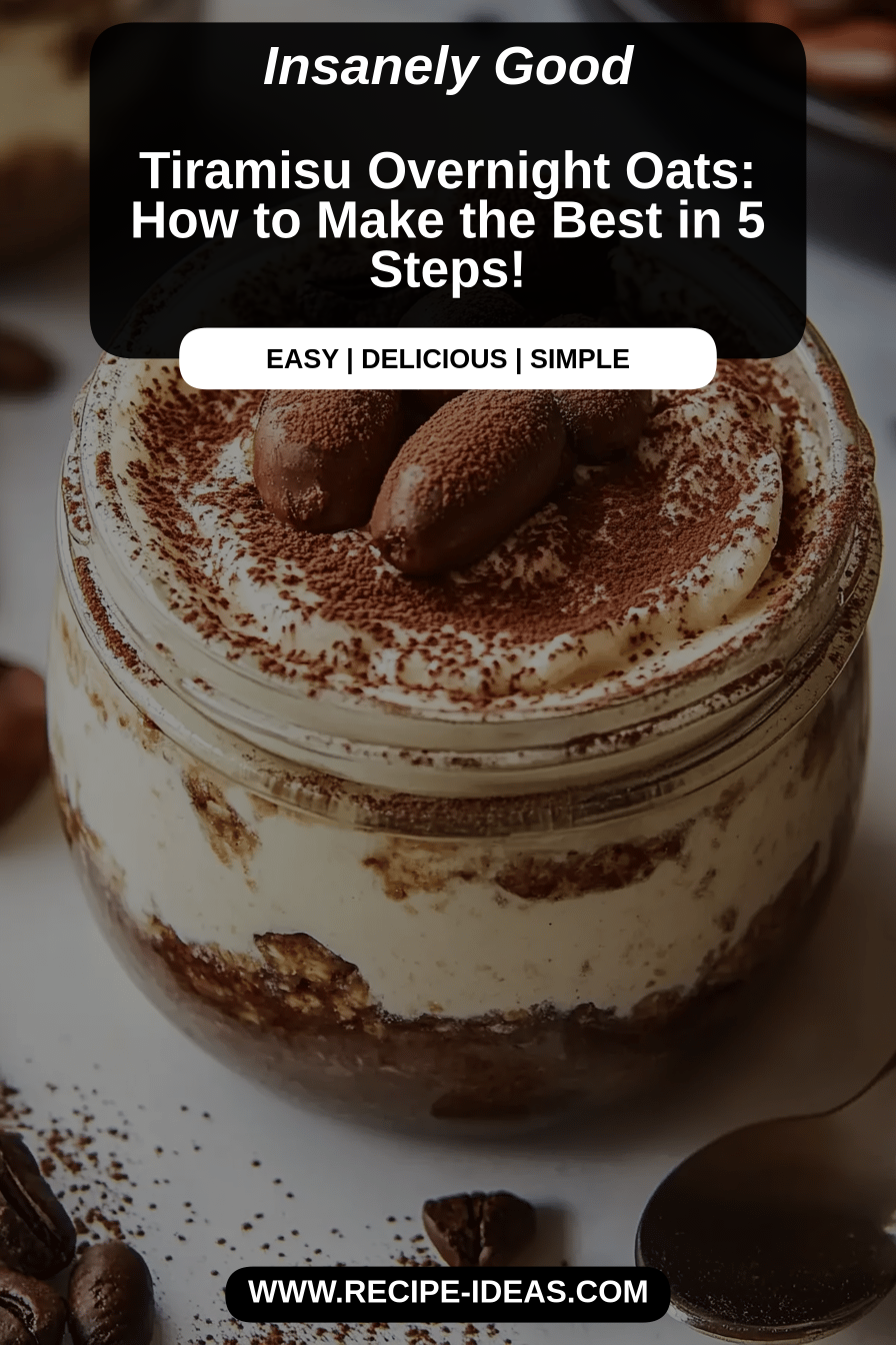 Tiramisu overnight oats final dish beautifully presented and ready to serve