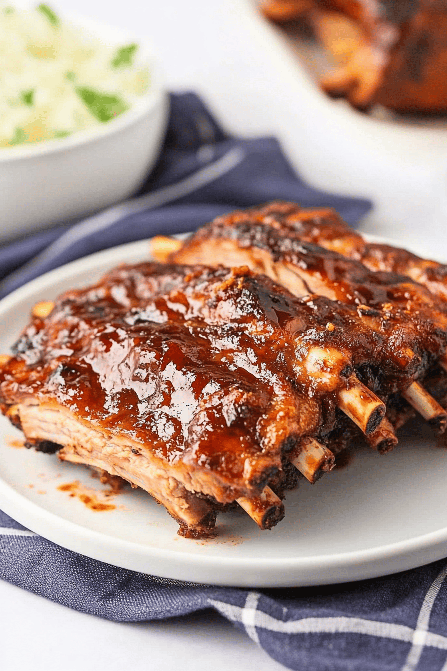 baby back ribs ingredients organized and measured on kitchen counter
