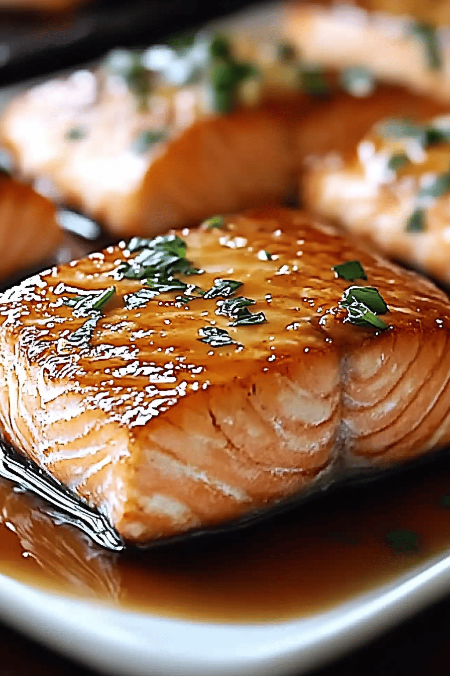 baked salmon slice on plate showing perfect texture and swirl pattern
