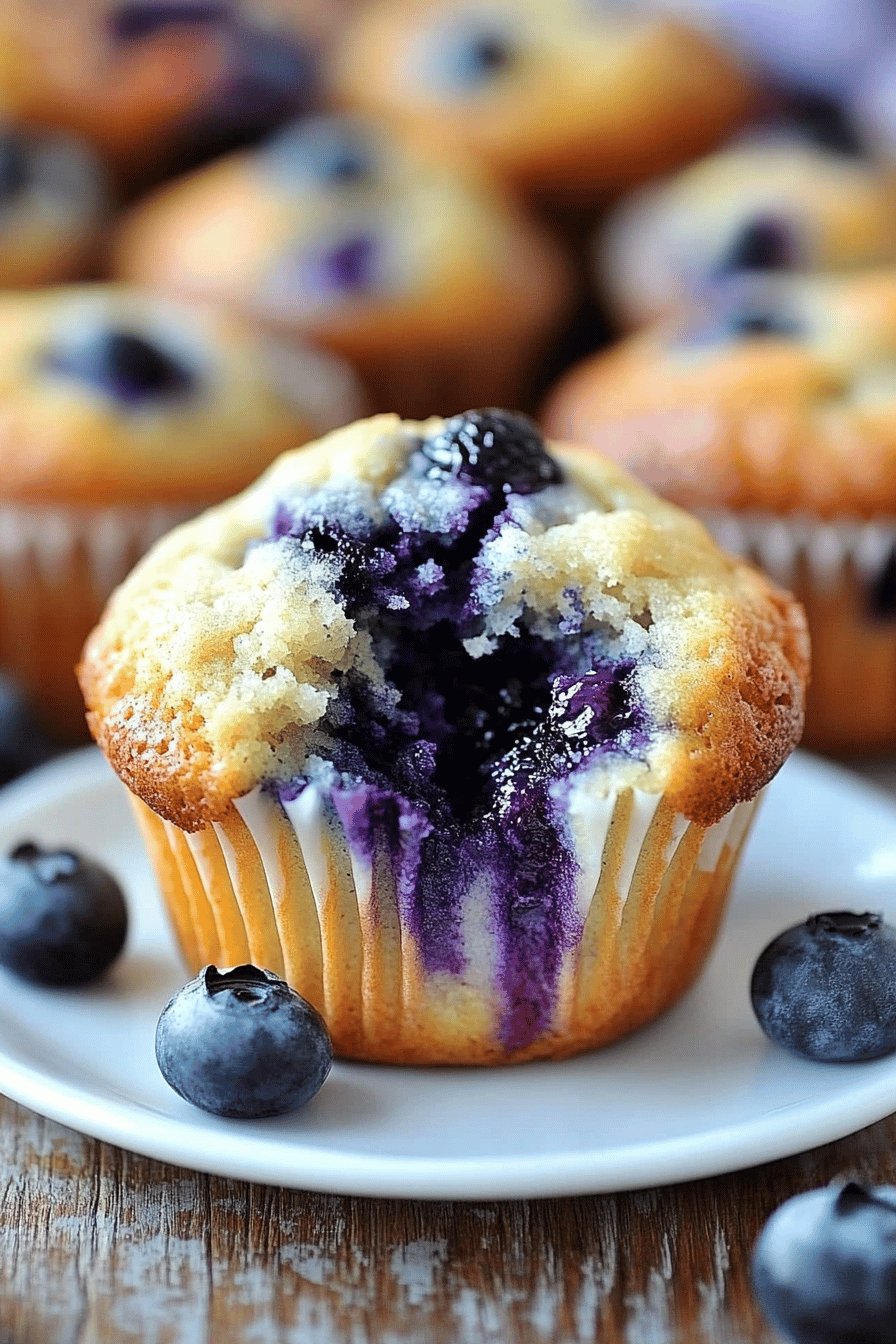 blueberry muffins ingredients organized and measured on kitchen counter