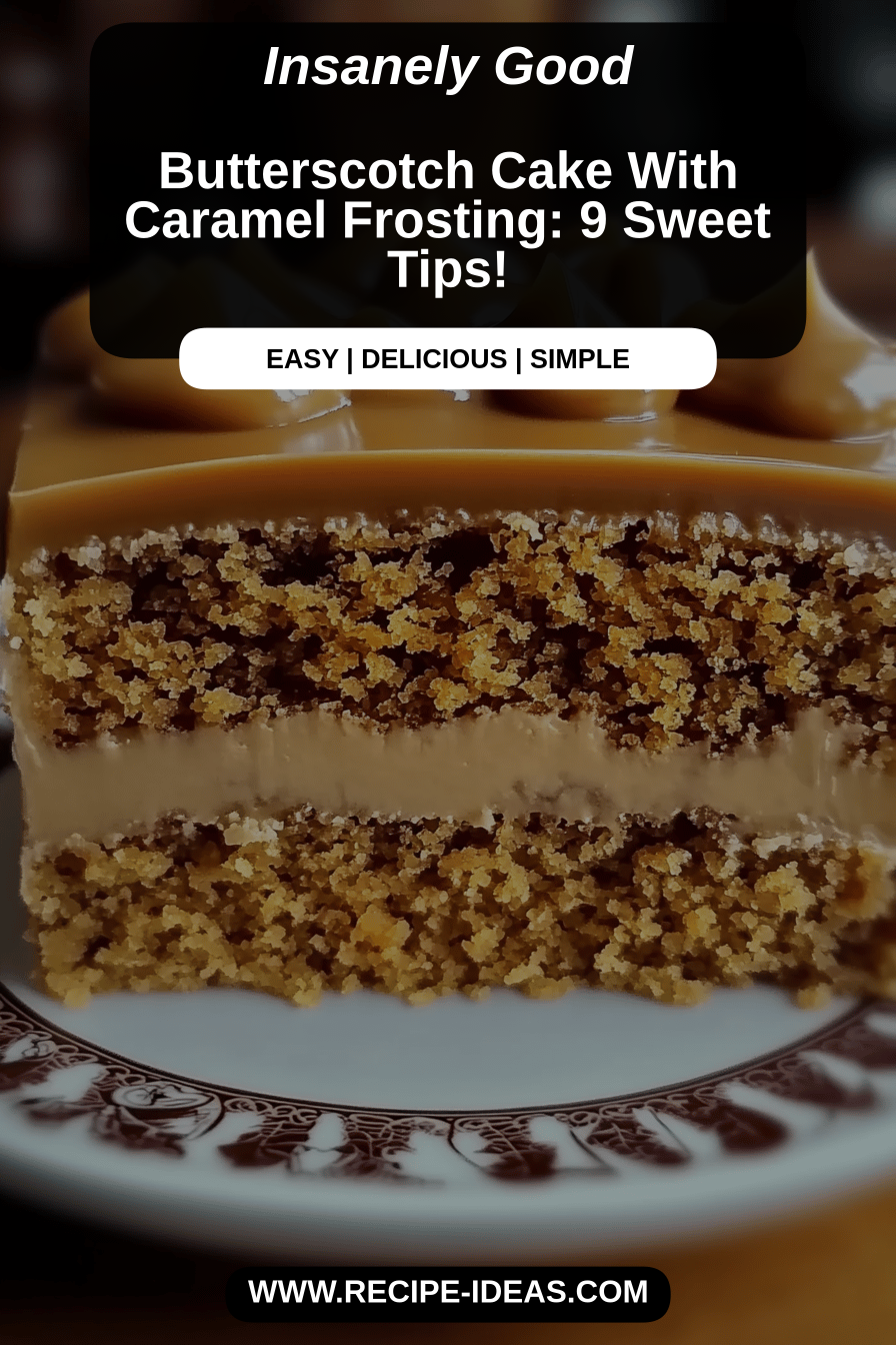 butterscotch cake final dish beautifully presented and ready to serve