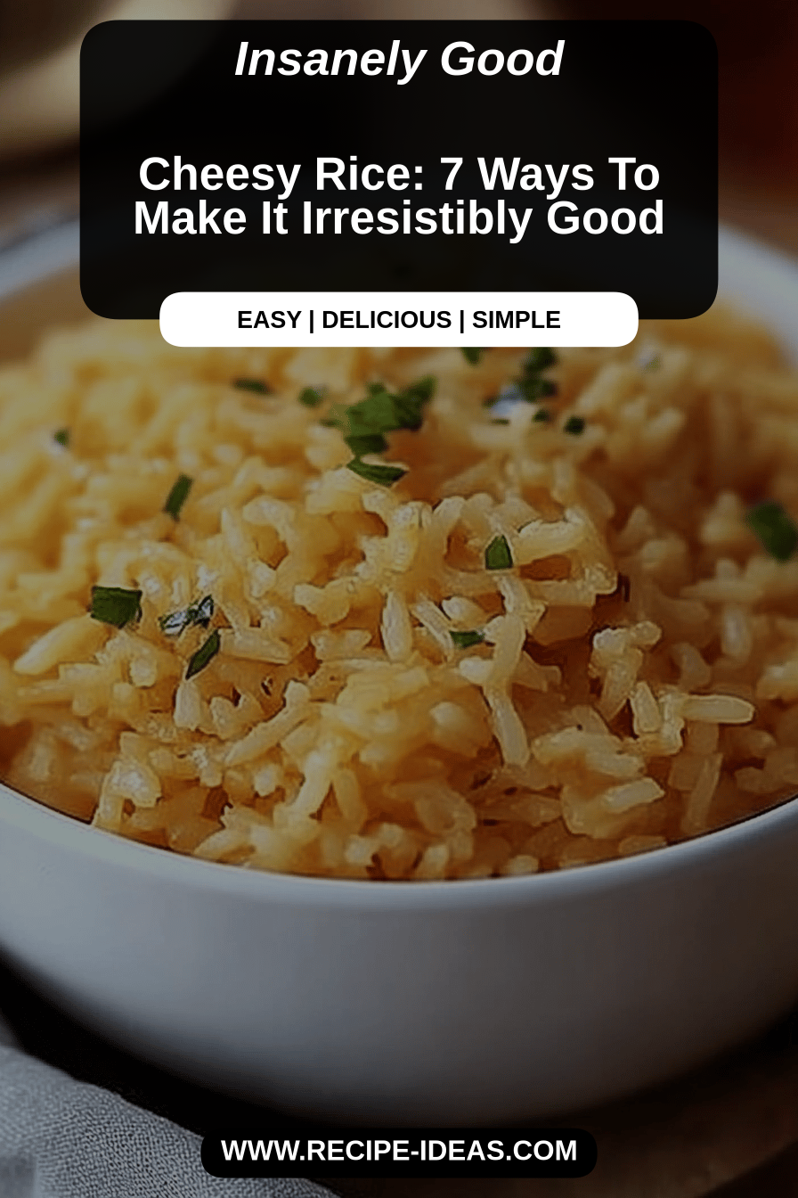 cheesy rice final dish beautifully presented and ready to serve