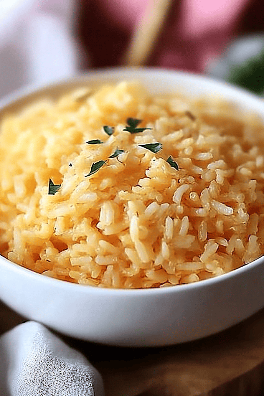 cheesy rice slice on plate showing perfect texture and swirl pattern