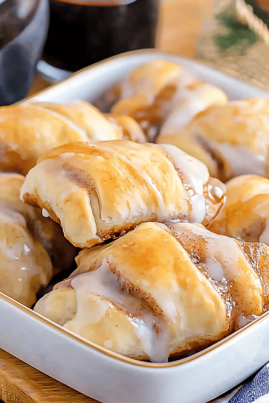 cinnamon crescent rolls ingredients organized and measured on kitchen counter