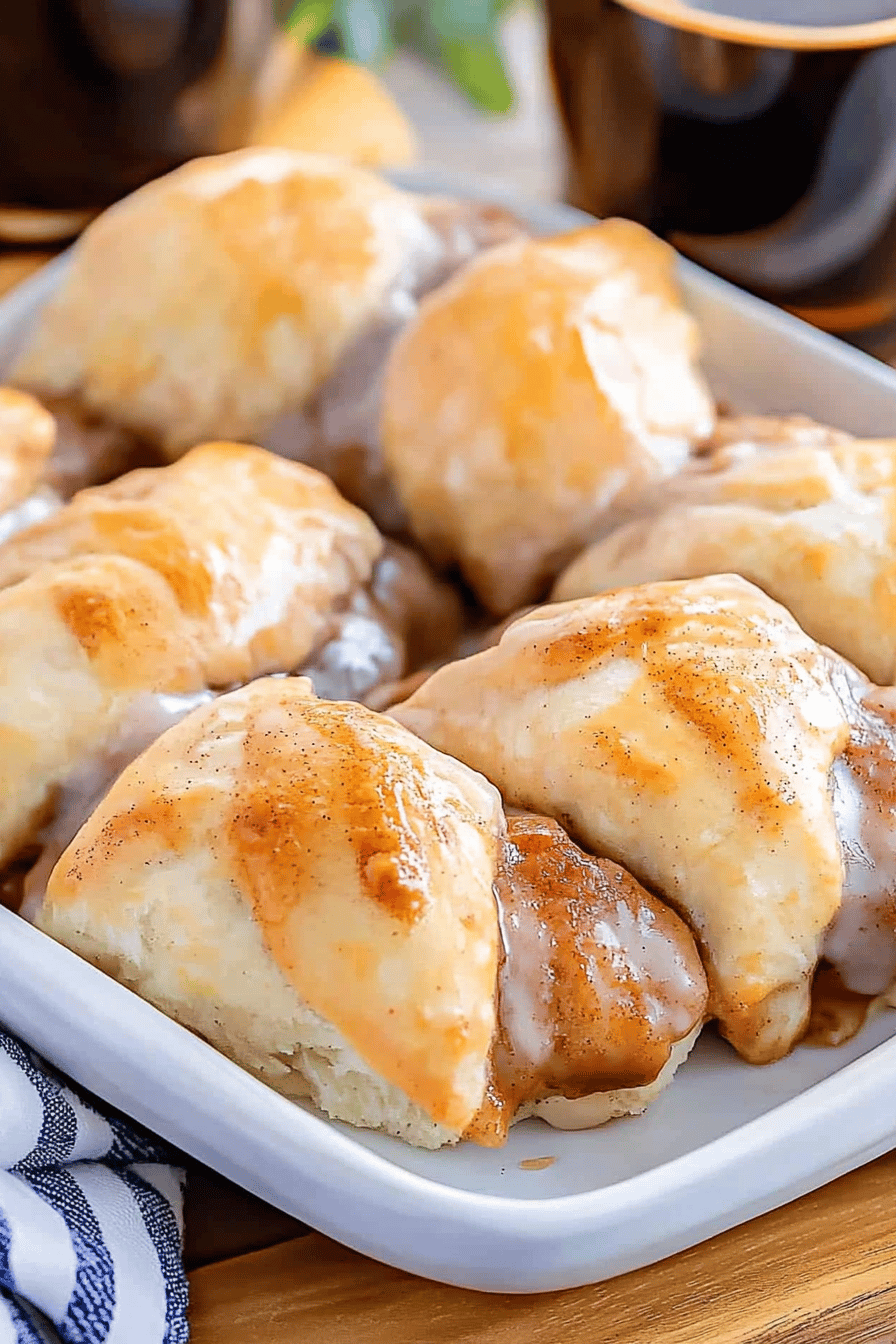 cinnamon crescent rolls slice on plate showing perfect texture and swirl pattern