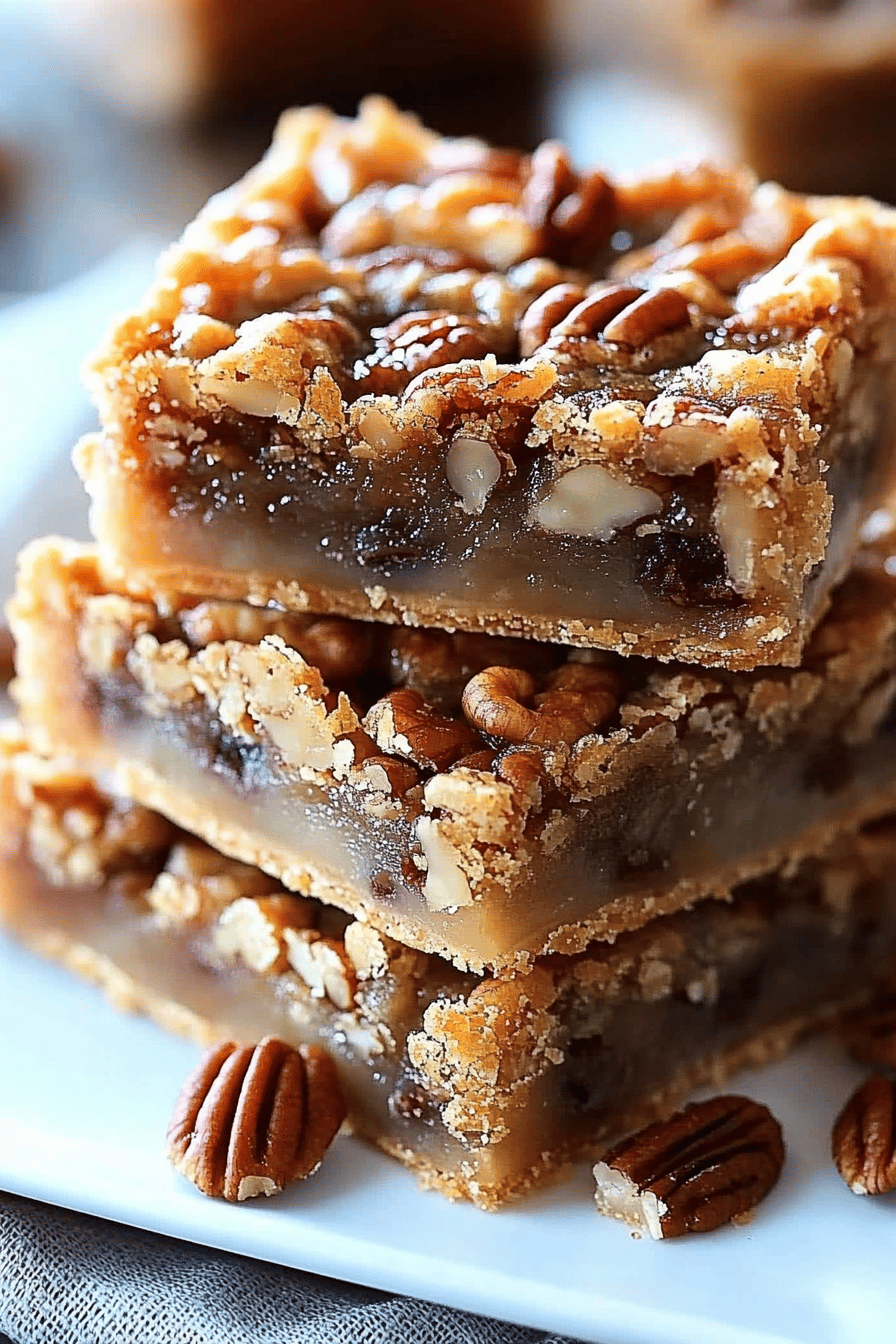 pecan pie bars ingredients organized and measured on kitchen counter