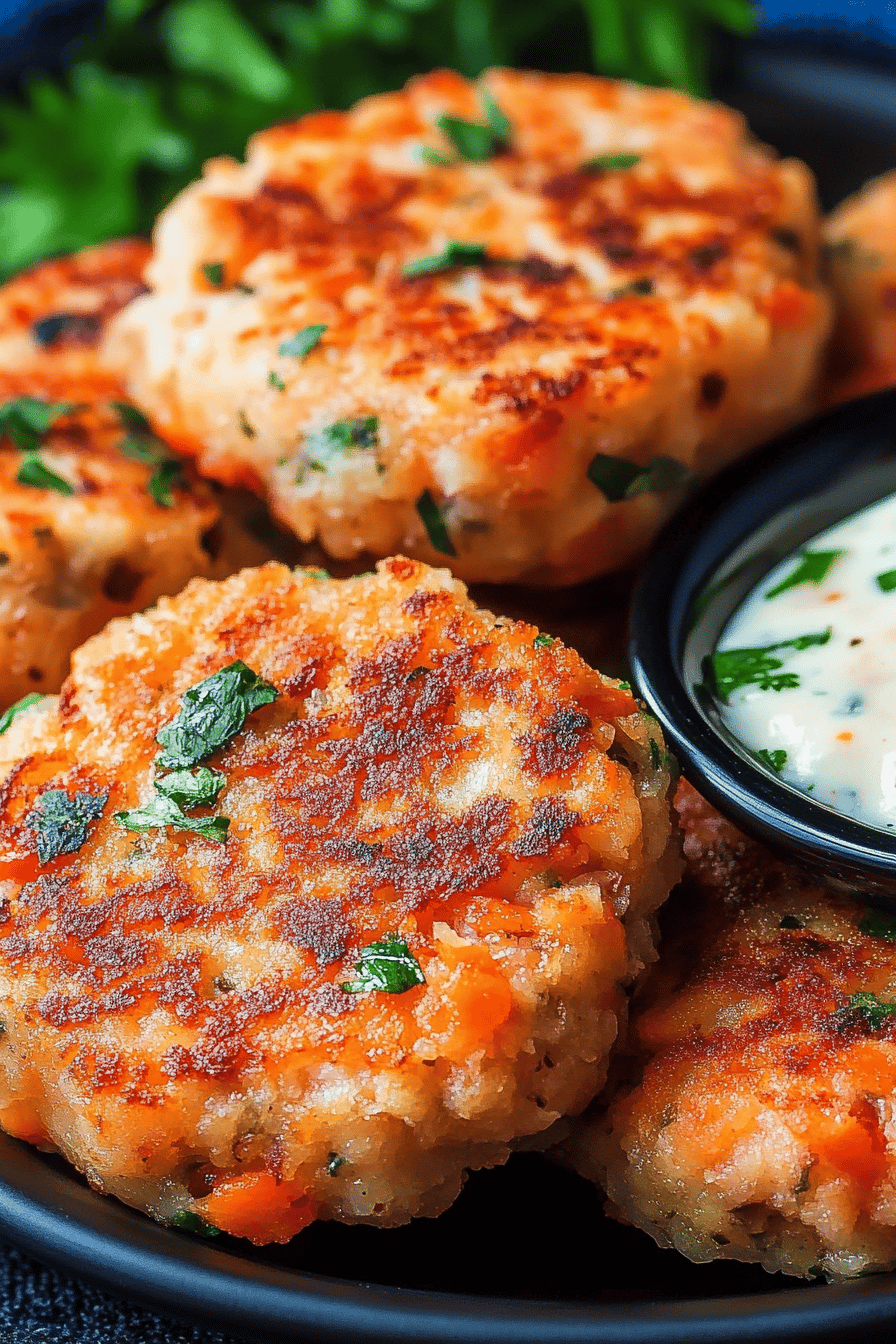 salmon patties ingredients organized and measured on kitchen counter