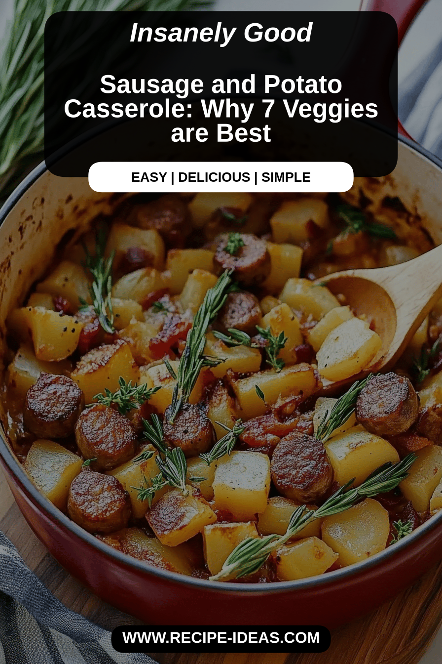 sausage potato casserole final dish beautifully presented and ready to serve