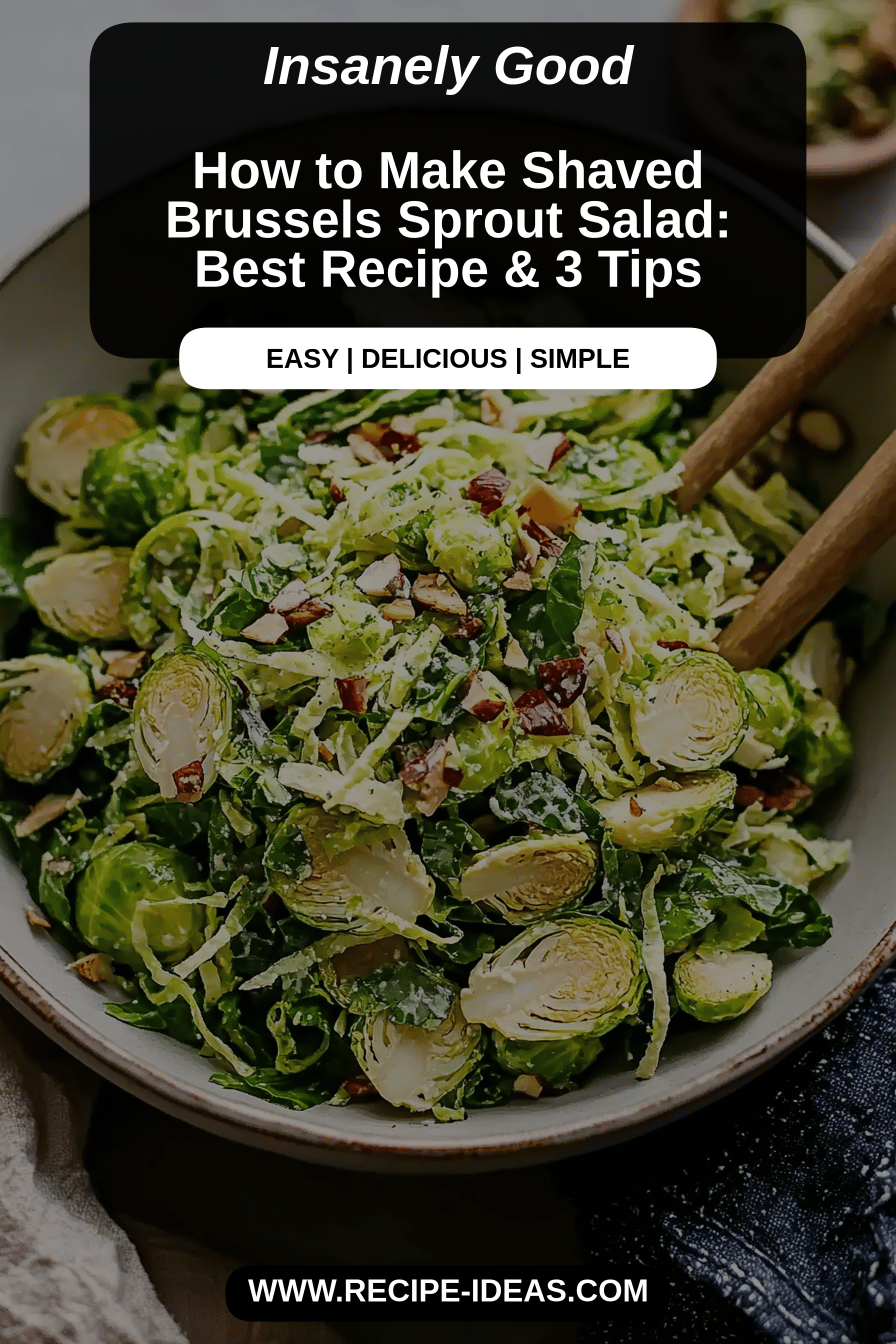 shaved brussels sprout salad final dish beautifully presented and ready to serve