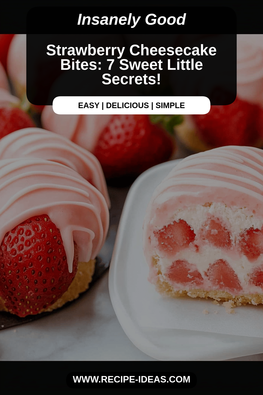 strawberry cheesecake bites final dish beautifully presented and ready to serve