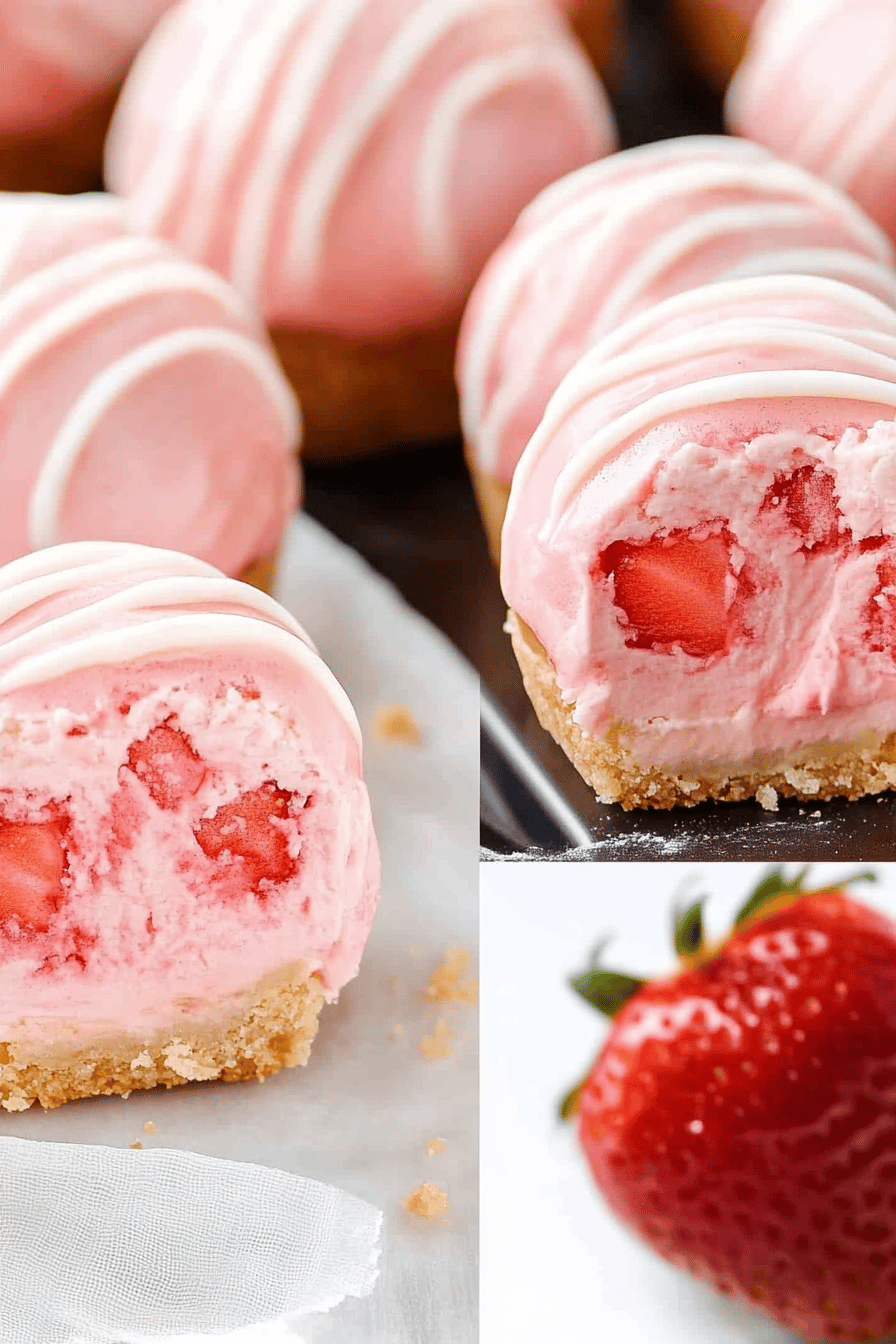 strawberry cheesecake bites