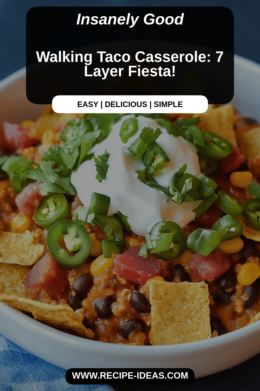 walking taco casserole final dish beautifully presented and ready to serve