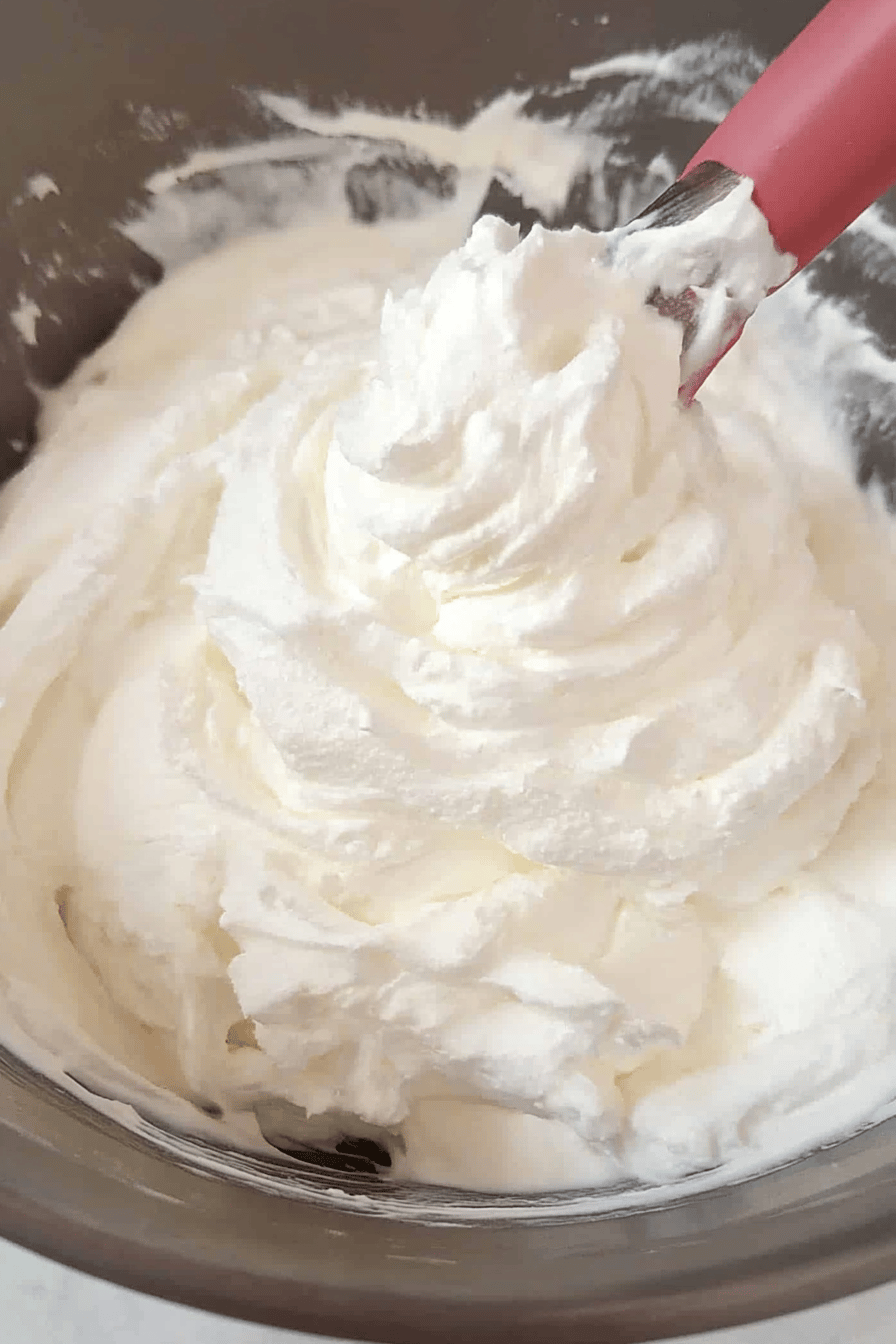whipped cream ingredients organized and measured on kitchen counter