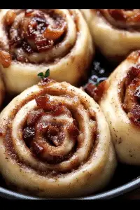Bourbon Maple Bacon Cinnamon Rolls