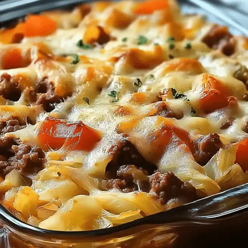 Cabbage beef bake