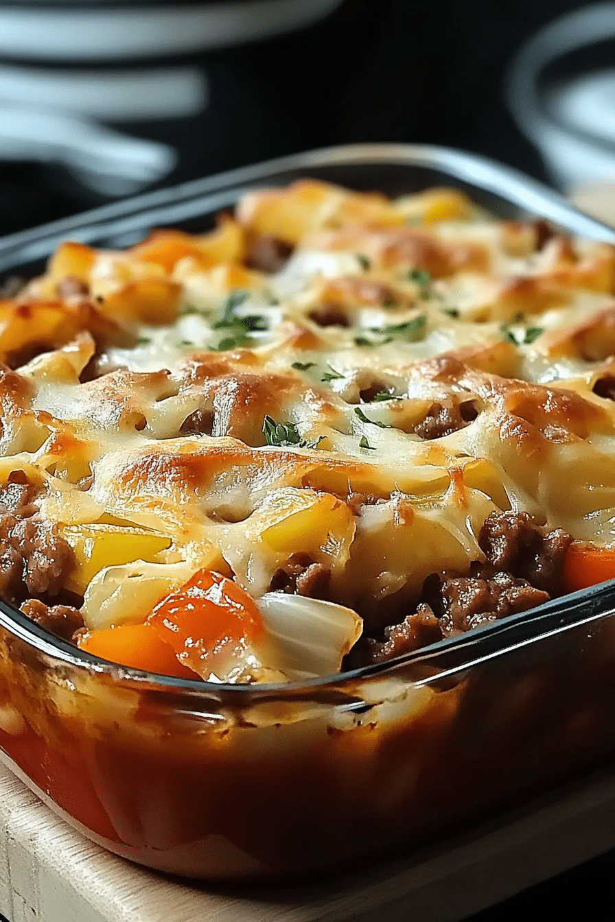 Cabbage beef bake
