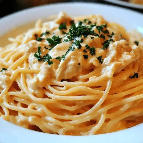 Crockpot chicken spaghetti