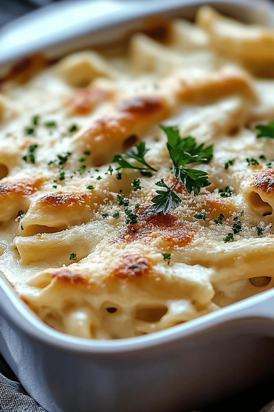 Dump Bake Chicken Alfredo